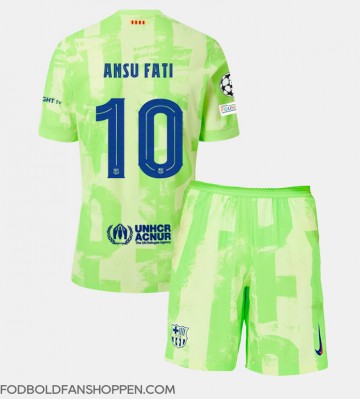Barcelona Ansu Fati #10 Tredjetrøje Børn 2024-25 Kortærmet (+ Korte bukser)